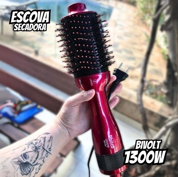 Escova Secadora Philco Pec13 Soft Beauty Cherry 1300W Bivolt