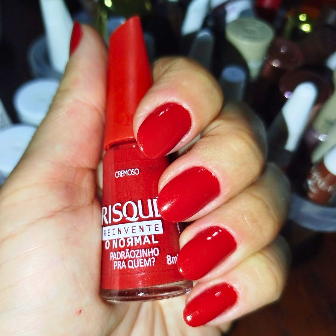 Risqué Esmalte Vermelho Cremoso Padrãozinho Pra Quem? 8Ml