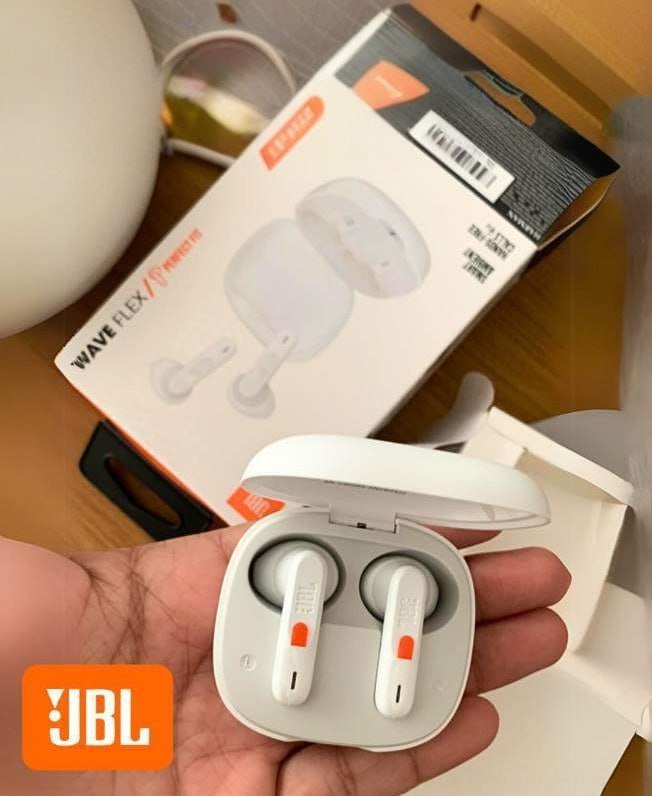 JBL, Fone de Ouvido Sem Fio, Bluetooth, Wave Flex TWS – Branco