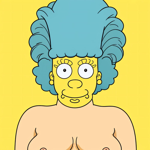 www.naked-ai.art - Completely naked Marge Simpsons Cartoon Style.jpg