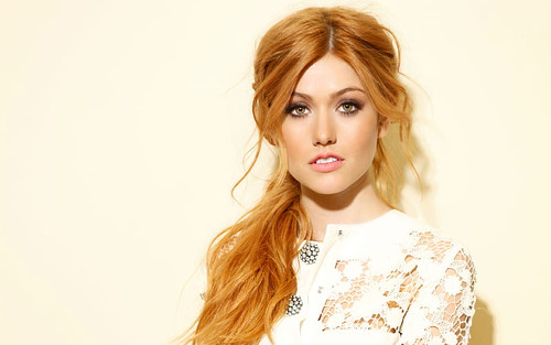 HD wallpaper katherine mcnamara american actress red haired woman white dress beautiful woman white .jpg