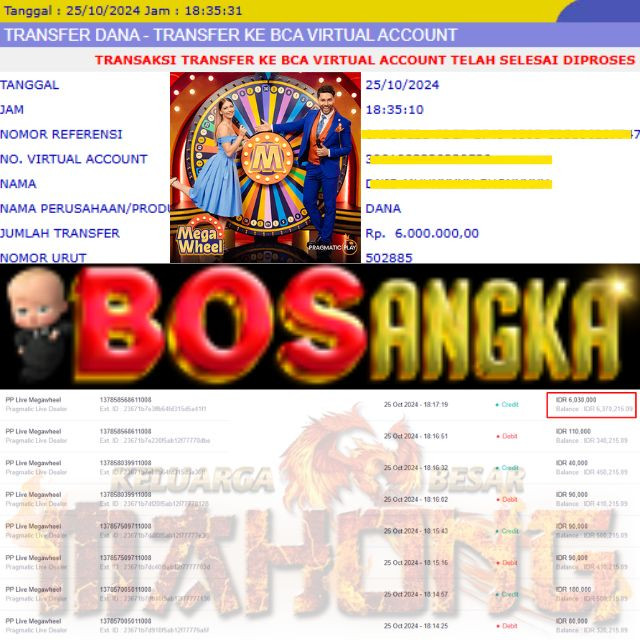 SELAMAT KEPADA ID XXXX JACKPOT PERMAINAN Mega Wheel | Live Game Show - Pragmatic Play DI WEB BOSANGKA