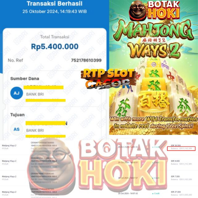 SELAMAT KEPADA ID XXXX JACKPOT PERMAINAN Mahjong Ways 2 Slot - PG Soft DI WEB BOTAKHOKI