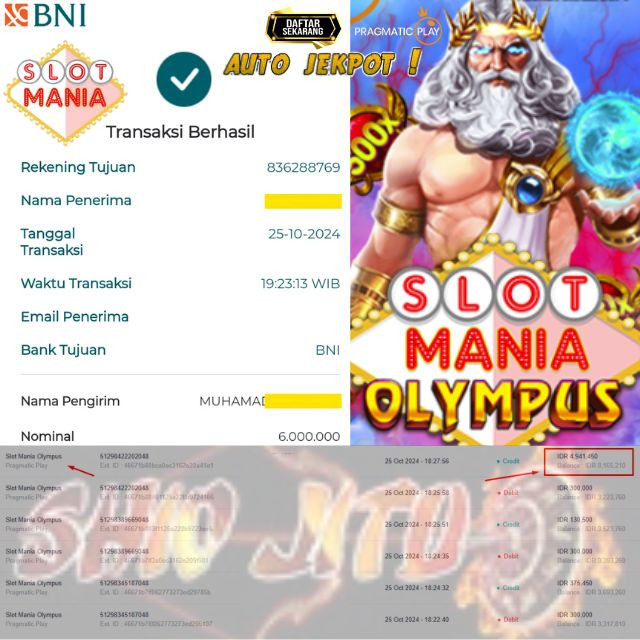 SELAMAT KEPADA ID XXXX JACKPOT PERMAINAN Slot Mania Olympus by Pragmatic Play DI WEB SHIOJITU