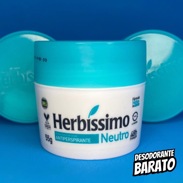 Herbissimo Desodorante em Creme Antiperspirante Neutro, 55 Gramas