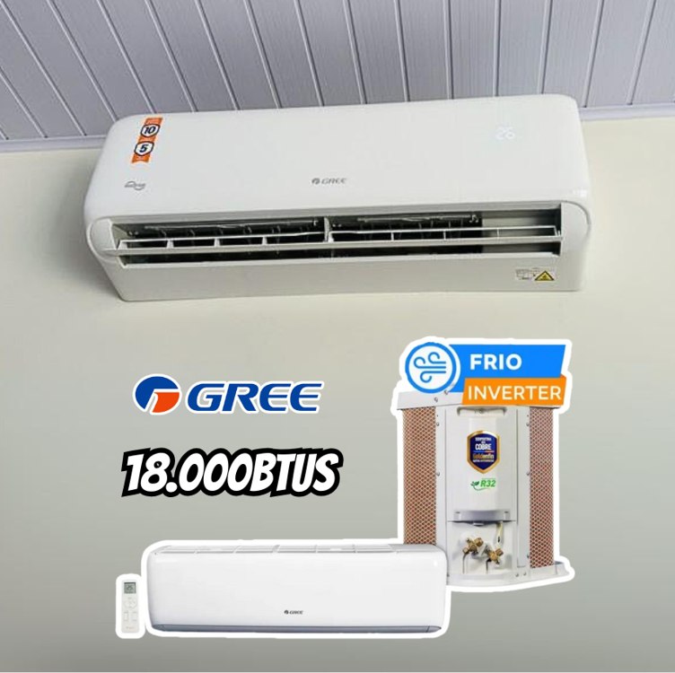 Ar-condicionado Split Gree Inverter 18.000 BTUs Frio Wi-Fi G-Top