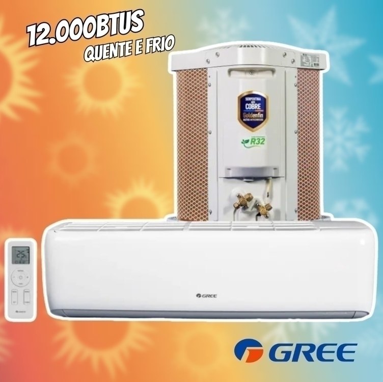 Ar-condicionado Split Gree Inverter 12.000BTUs Quente e Frio GWH12ATB-D6DNA2A