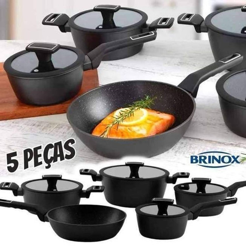 Jogo de Panelas Brinox Revestimento Cerâmico de Alumínio Preto 5 Peças Carbon Ceramic Life.jpg