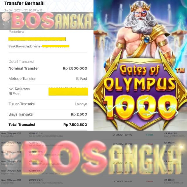 SELAMAT KEPADA ID XXXX JACKPOT PERMAINAN Gates of Olympus 1000 - Pragmatic Play DI WEB BOSANGKA