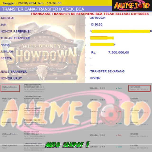SELAMAT KEPADA ID XXXX JACKPOT PERMAINAN Wild Bounty Showdown - PGSoft DI WEB ANIMETOTO