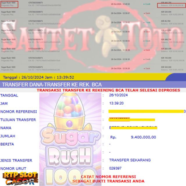 SELAMAT KEPADA ID XXXX JACKPOT PERMAINAN Sugar Rush 1000 by Pragmatic Play DI WEB SANTETTOTO