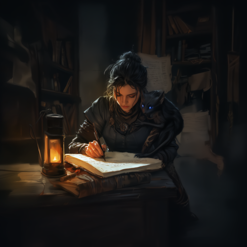 mantywastaken Amara sits at her worn desk hunched over a large 9e89f18e c59d 4471 8333 7d1ff2208270(.png
