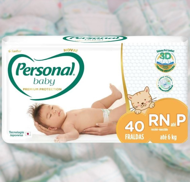 Personal Fralda Baby Premium Protection P, 40 Unidades