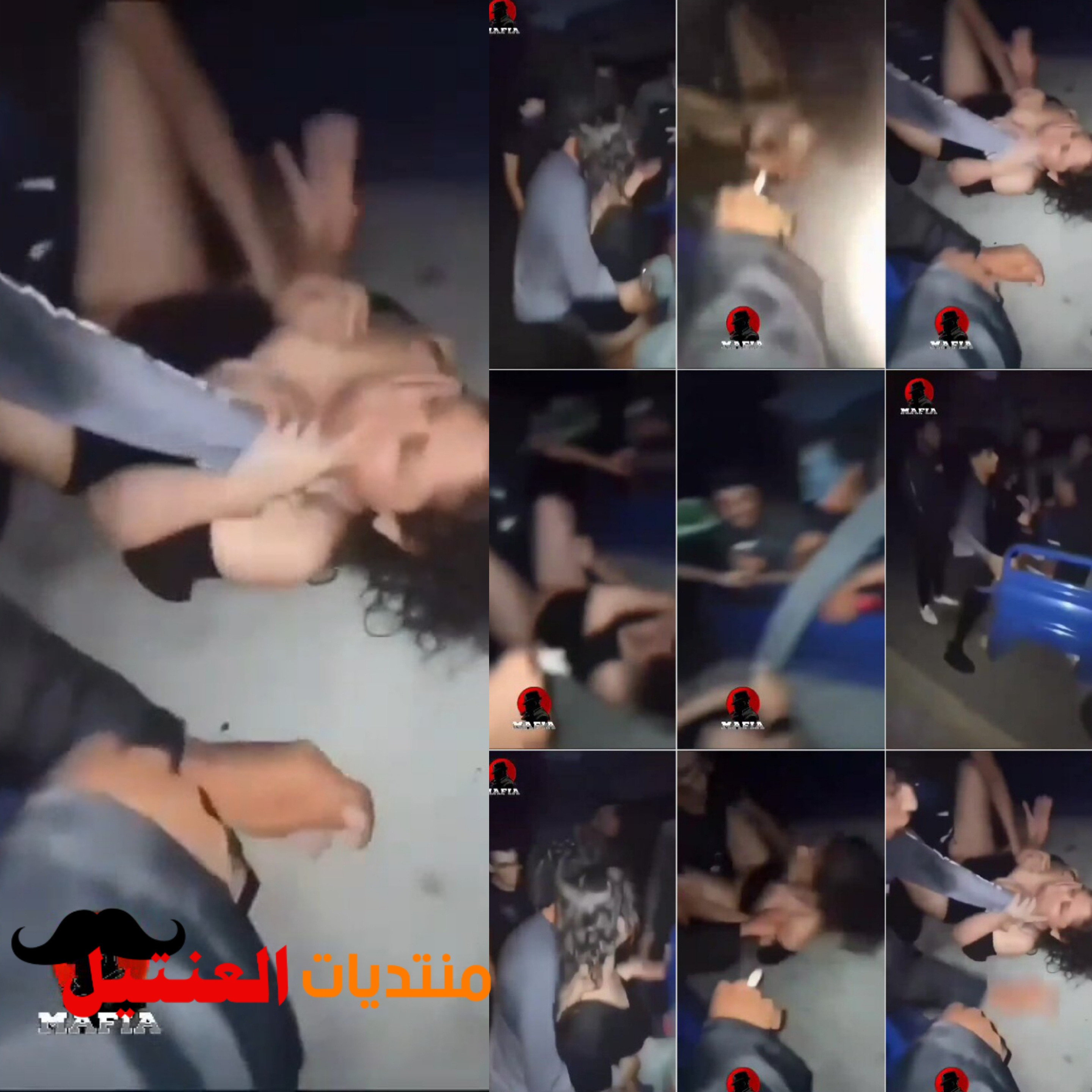 بلطجية هيجانين ماسكين بنت مصرية فى الشارع وبينكوها بالدور والبنت مش عايزه وهي تقول لواحد فيهم مبيعرفش ينيك