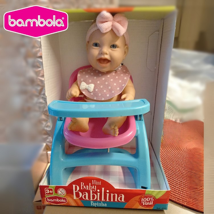 Bambola Boneca Baby Babilina Mini Papinha 23cm