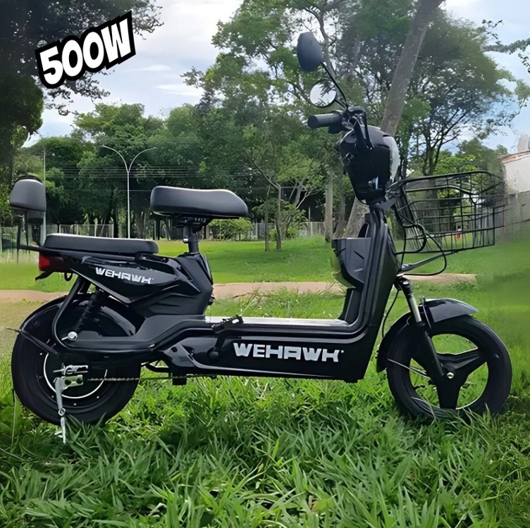 Scooter Bicicleta Elétrica 500W Sem Emplacamento Basket WeHawk