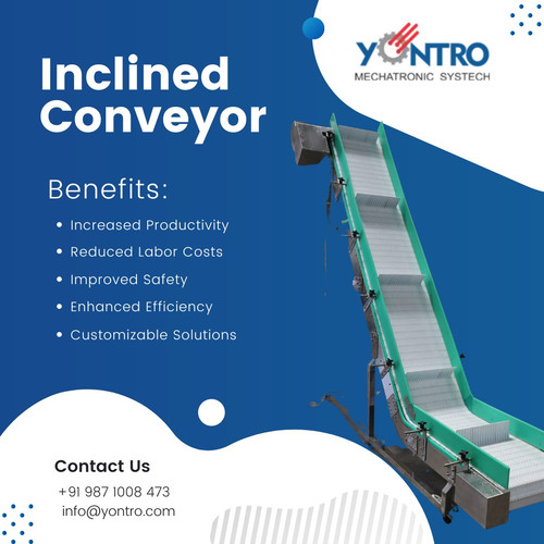Tired of bottlenecks and slow production lines? 🙅‍♂️ Our Inclined Conveyors offer a smooth and efficient transport solution for your materials.
Visit:-https://www.yontro.com/inclined-conveyor.php