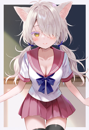 close up, teenage, high quality, fukahire (ruinon), nami kun, white hair, whi s 588862330.png