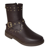 bota coturno com fivela cafe world 5