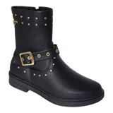 bota coturno com fivela preta world 5