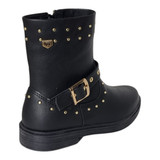 bota coturno com fivela preta world 4