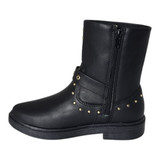 bota coturno com fivela preta world 1
