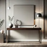 DALL·E 2025 01 24 18.56.41 A classy, minimalist console table in a modern interior setting. The tabl