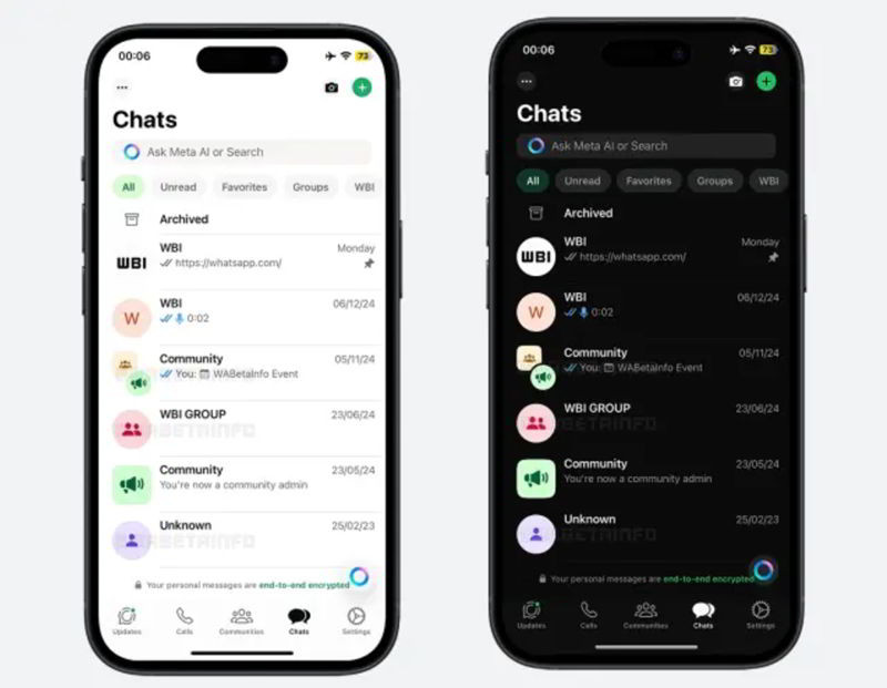Più colore nelle icone dei contatti e delle chat di gruppo di WhatsApp