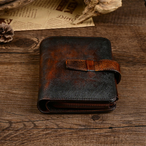 portofel de barbati pentru barbati portmoneu de piele naturala handmade lucrat manual cadou