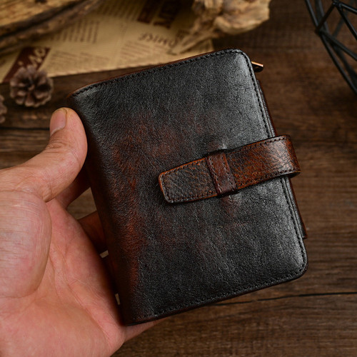 portofel de barbati pentru barbati portmoneu de piele naturala handmade lucrat manual cadou