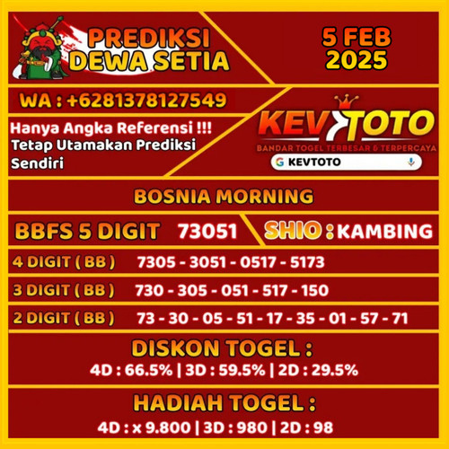Prediksi Togel Toto 4D Bosnia Morning Rabu 5 Februari 2025.jpg