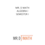 MDM Charter Algebra 1 Semester 1