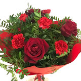 Walentynkowy róże i gożdźki czerwony 100zł