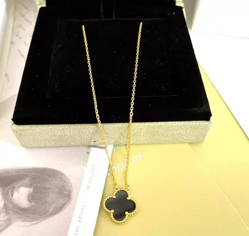 Van Cleef & Arpels Necklace Vintage Alhambra 18KT YG Black Onyx Pendant5.webp