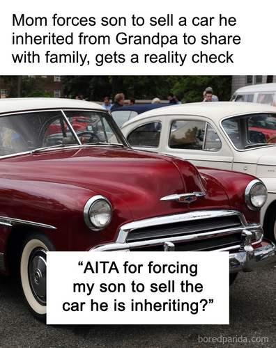 forcing son sell inherited car.jpg