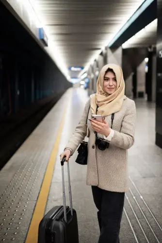 muslim person travelling through city 23 2149305569.webp