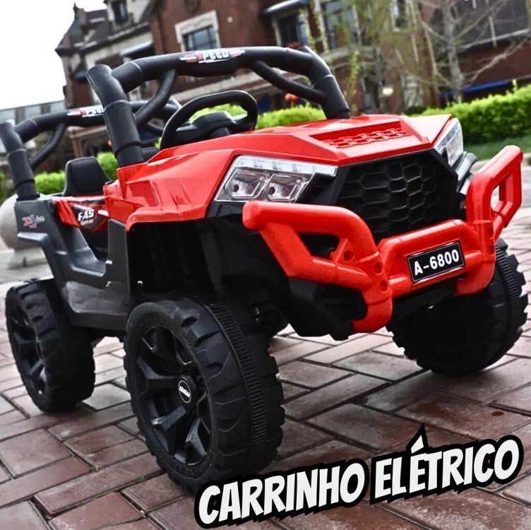 Bang Toys Jipe Elétrico Duna 12v Recarregável Vermelho