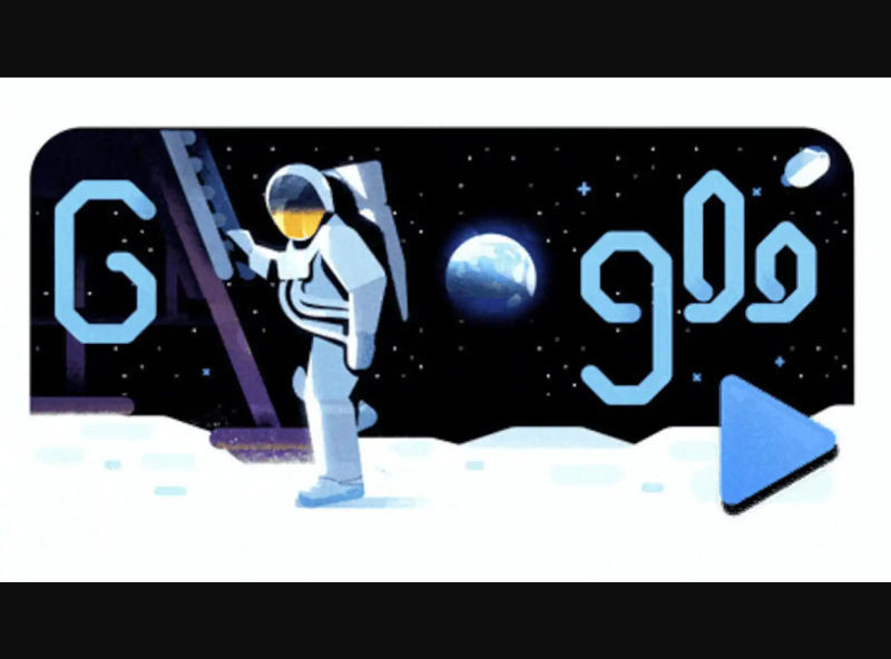 Google festeggia il 50° anniversario della Missione Apollo 11 con un Doodle Video YouTube.
