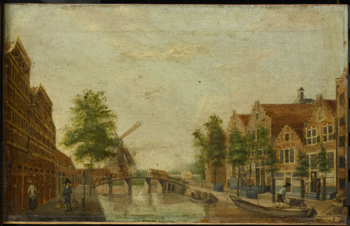 Unknown Канал пивоваров в Амстердаме, 1799, 19,5 cm х 30,5 cm, Холст на панели, масло