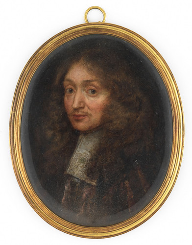 Netscher, Caspar Портрет мужчины, 1670, 7,8 cm х 6,2 cm, Медь, масло