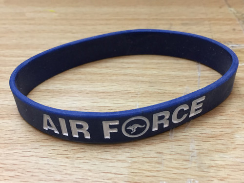 Air Force Silicon Wristband Blue