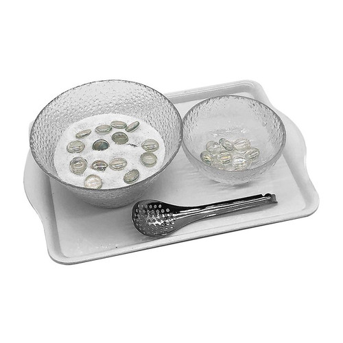 Transfer Of Glass Balls Using A Strainer.jpg