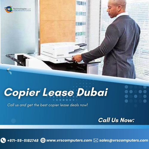 VRS Technologies LLC offers advanced smart copiers that cater to all your office needs. Enjoy flexible leasing plans, top-notch equipment, and excellent customer support. For Copier Lease Dubai options, Call us at +971-55-5182748.

Visit: https://www.vrscomputers.com/computer-rentals/printer-rentals-in-dubai/