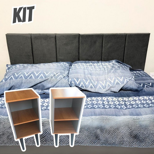 Conjunto Cabeceira Cama Casal 1,40 Com Mesa de cabeceira Quarto Luxo.jpg