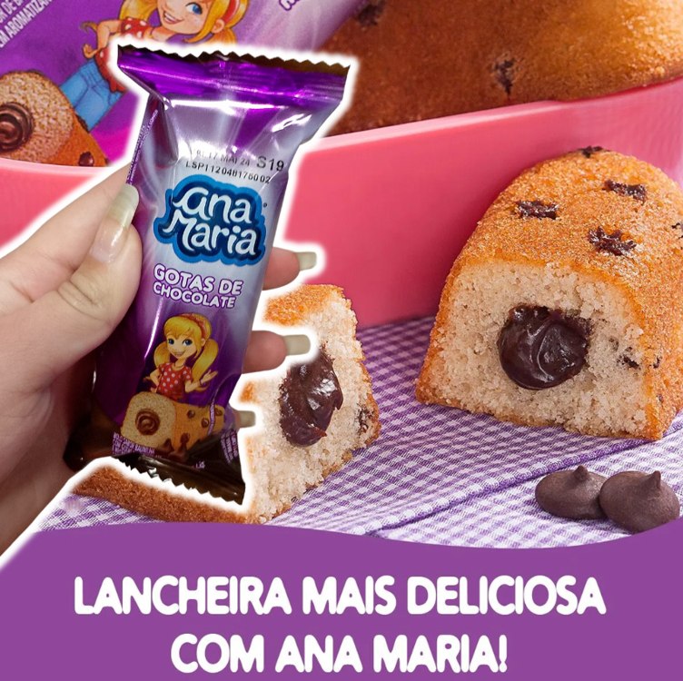 Bolinho Ana Maria com Gotas de Chocolate 35g