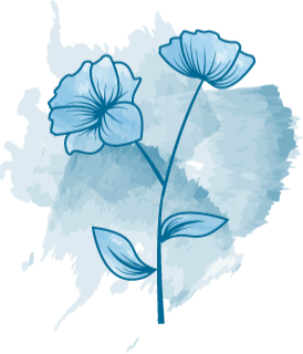 Blue watercolor flower design vector Graphics 11768547 2 580x386.png