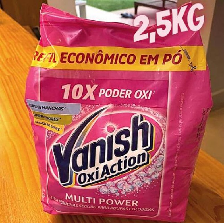 Vanish Tira Manchas Em Pó Multi Power Oxi Action 2 5Kg Refil Econômico Para Roupas Coloridas