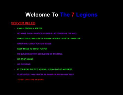 Legions Rules