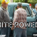 White Power 01 Dave Chappele as a Black KKK leader saying WHITE POWER aka Hypocrisy Ironic Ironic Ra.gif