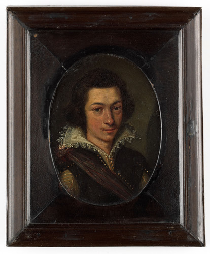 Unknown Портрет молодого человека, 1614, 8,6 cm х 6,3 cm, Миниатюра на меди